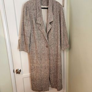 Doncaster 100% Silk Tweed Long Coat